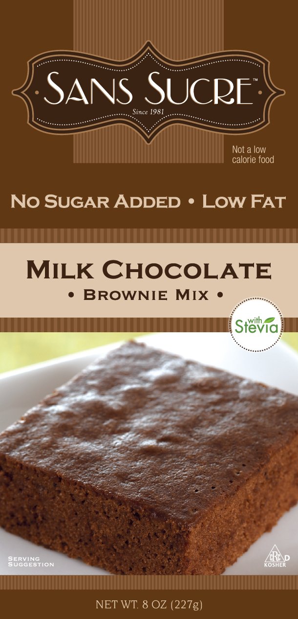 Sans Sucre Mezcla de brownie de chocolate con leche (endulzado con stevia)