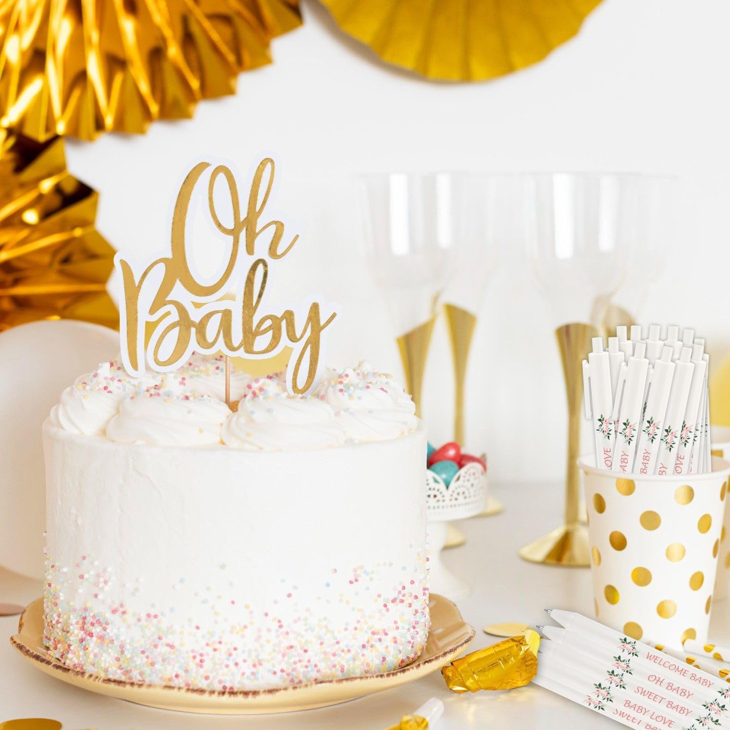 Bolígrafos de baby shower, regalos de baby shower, regalos para invitados, premios a granel, decoración de juegos, bolígrafos retráctiles, recuerdos