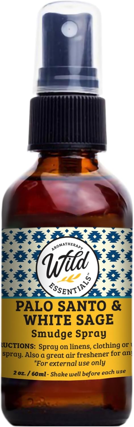 Wild Essentials – Spray natural para difuminar, 2 onzas, 2 onzas, limpiadora, purificante y calmante mezcla hecha con aceites esenciales 100% de