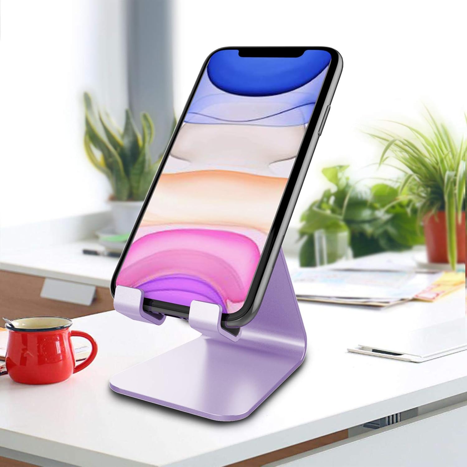 CreaDream – Soporte para teléfono móvil, soporte de aluminio, compatible con interruptor, todos los teléfonos inteligentes, iPhone 11 Pro Xs Max Xr