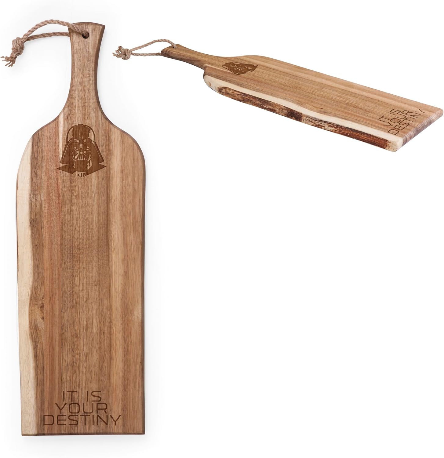 TOSCANA – una marca Picnic Time – Star Wars Darth Vader Artisan – Tabla de embutidos de acacia de 24 pulgadas con borde de madera cruda, tabla de