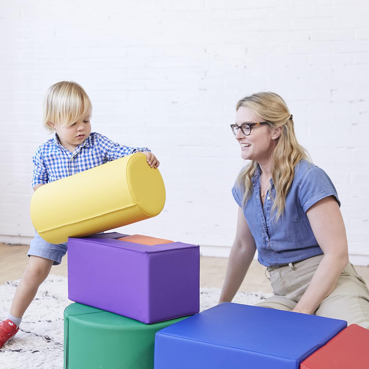 ECR4Kids SoftZone Crawl and Climb Playtime Playset, bloques de construcción, surtido, 6 piezas