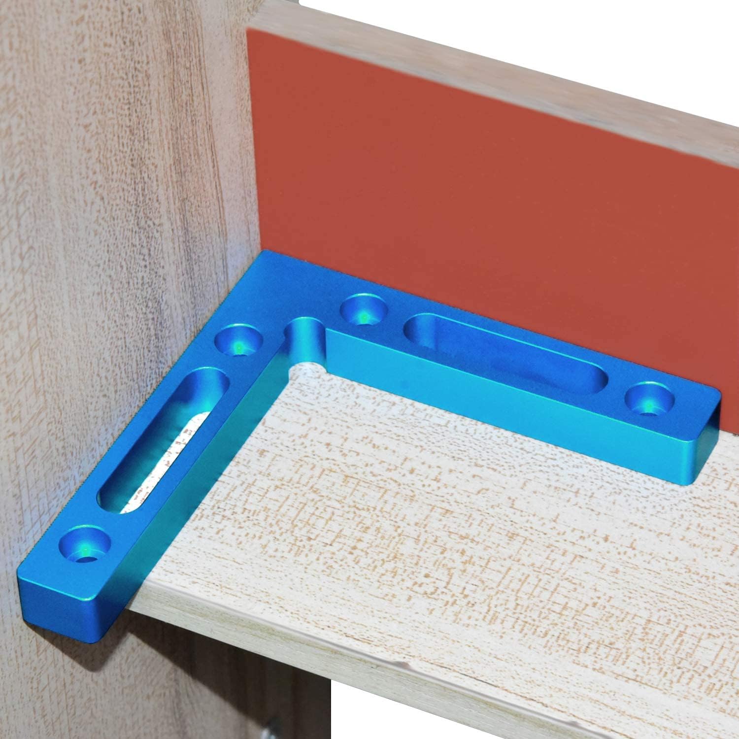4 cuadrados de posicionamiento de aleación de aluminio de 90 grados, abrazaderas de ángulo recto de 4.7 x 4.7 pulgadas, herramienta de carpintería