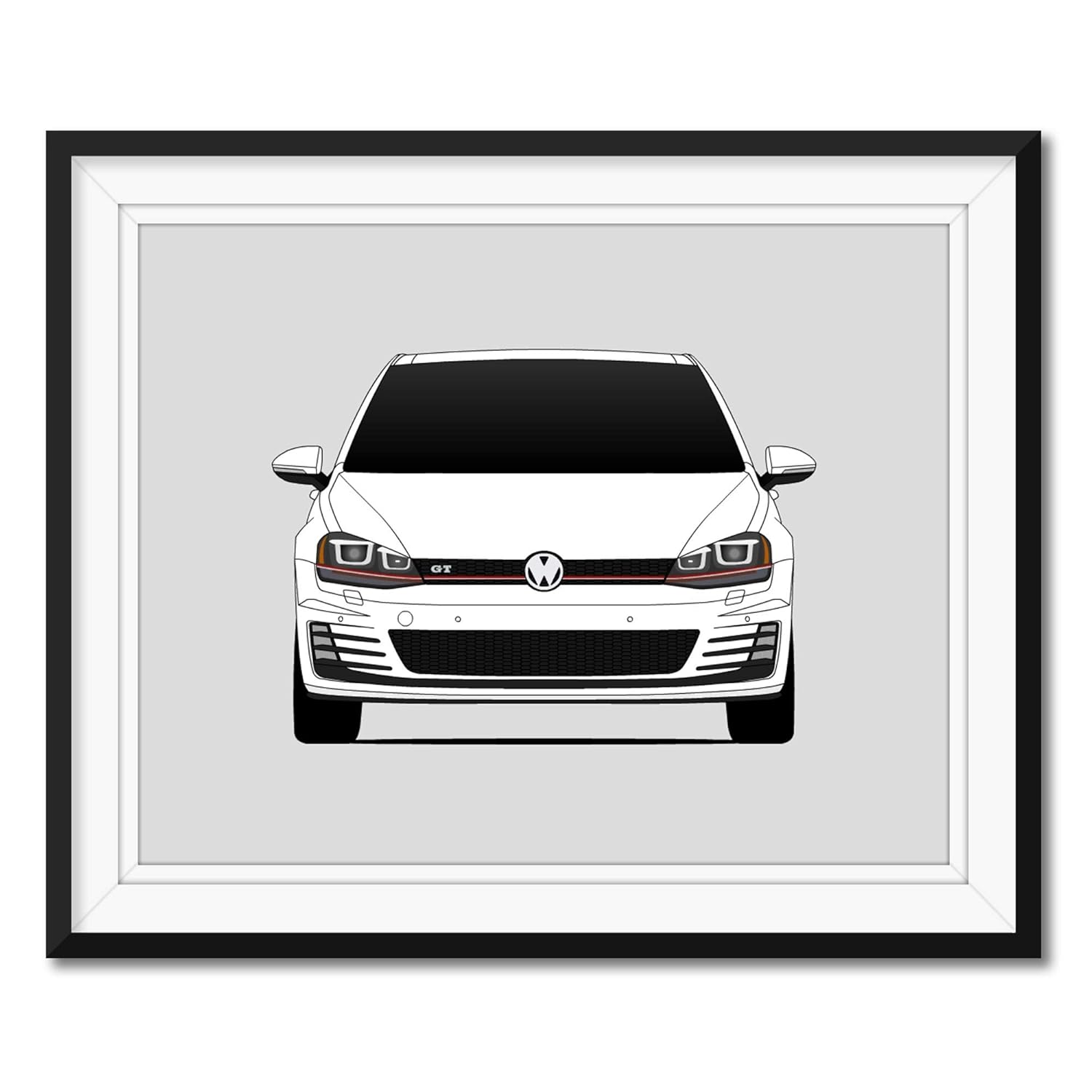 Volkswagen Golf GTI MK7 (2013-2017) Inspired Poster Print Wall Art Decor Handmade (Unframed)