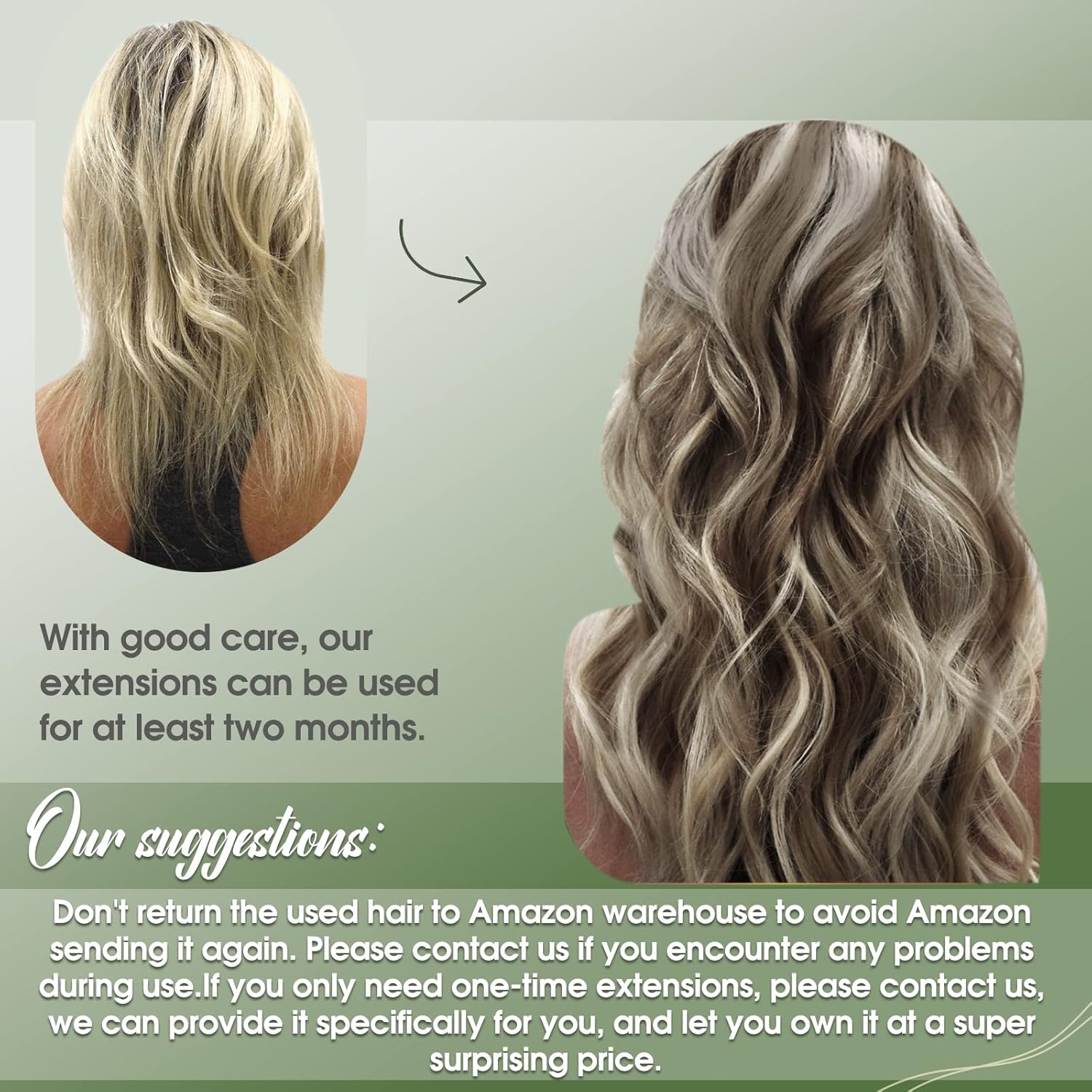 Hetto Extensiones de cabello humano con clip, de 18 pulgadas, sin costuras, color marrón claro, rubio decolorado, extensiones de cabello humano