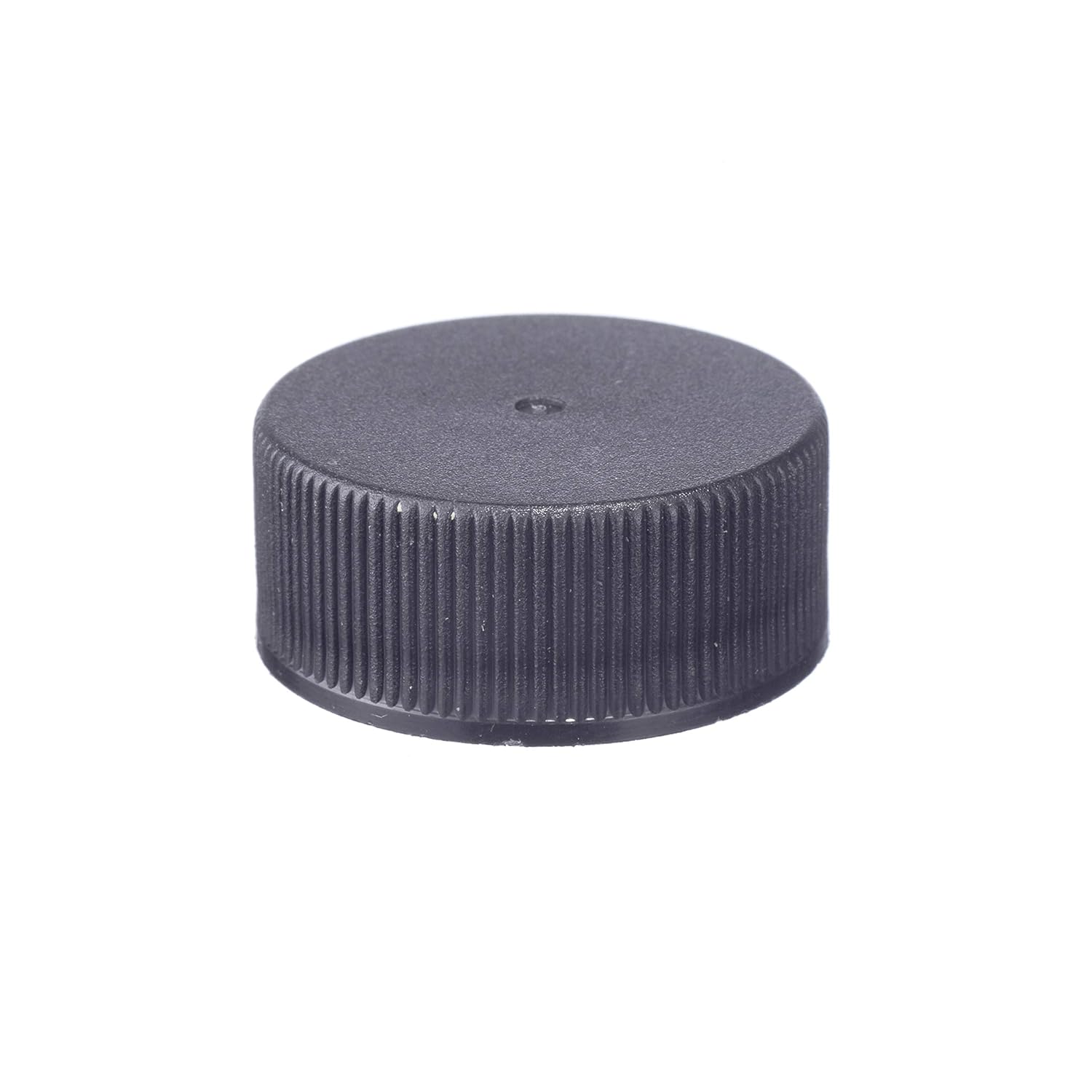 Consolidated Plastics 41084 Tapa negra con forro F217, polipropileno, 0.945 in, acabado 24-400, 12 piezas