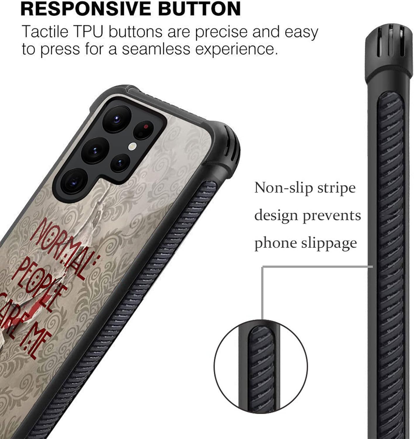 CARLOCA Funda compatible con Samsung Galaxy S22 Ultra, diseño gráfico de identidad de American Horror Story, a prueba de golpes, antiarañazos, de