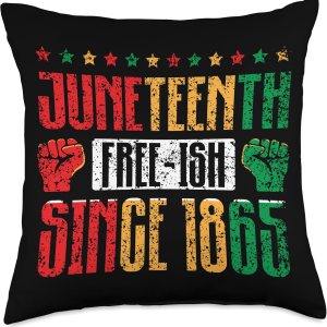 Celebrate Pride African American Freedom America Juneteenth Free-Ish Since 1865 Black American Africa Us USA Throw Pillow, 18×18, Multicolor Celebrate Pride African American Freedom America Juneteenth Free-Ish Since 1865 Black American Africa Us USA Throw Pillow, 18×18, Multicolor