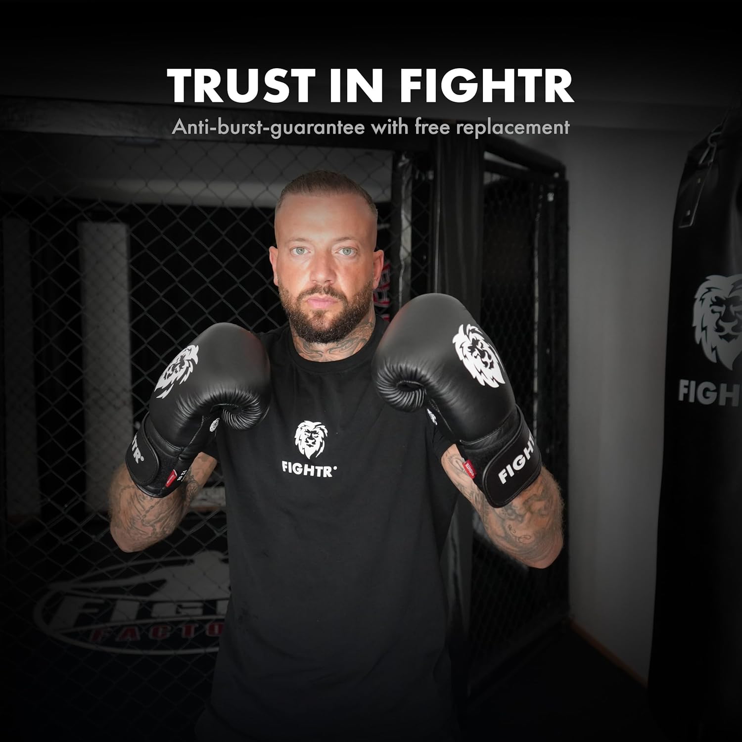 FIGHTR Guantes de boxeo profesionales hechos de cuero genuino  hombres y mujeres  para boxeo, artes marciales mixtas, artes marciales 10, 12, 14, 16