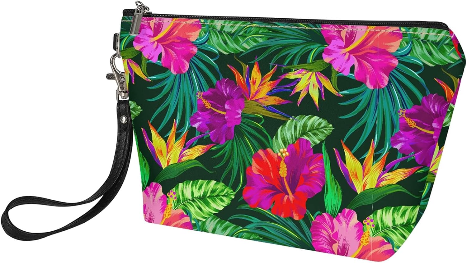 Bolsas de cosméticos de flores de mandala para mujer, con cremallera, bolsa de maquillaje de viaje, espaciosa, bolsa organizadora de artículos de