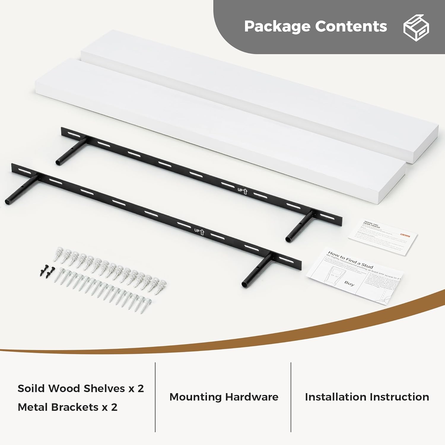Fun Memories Estantes flotantes hechos a mano de pino europeo, juego de 2 estantes de pared de madera rústica natural, estante de almacenamiento