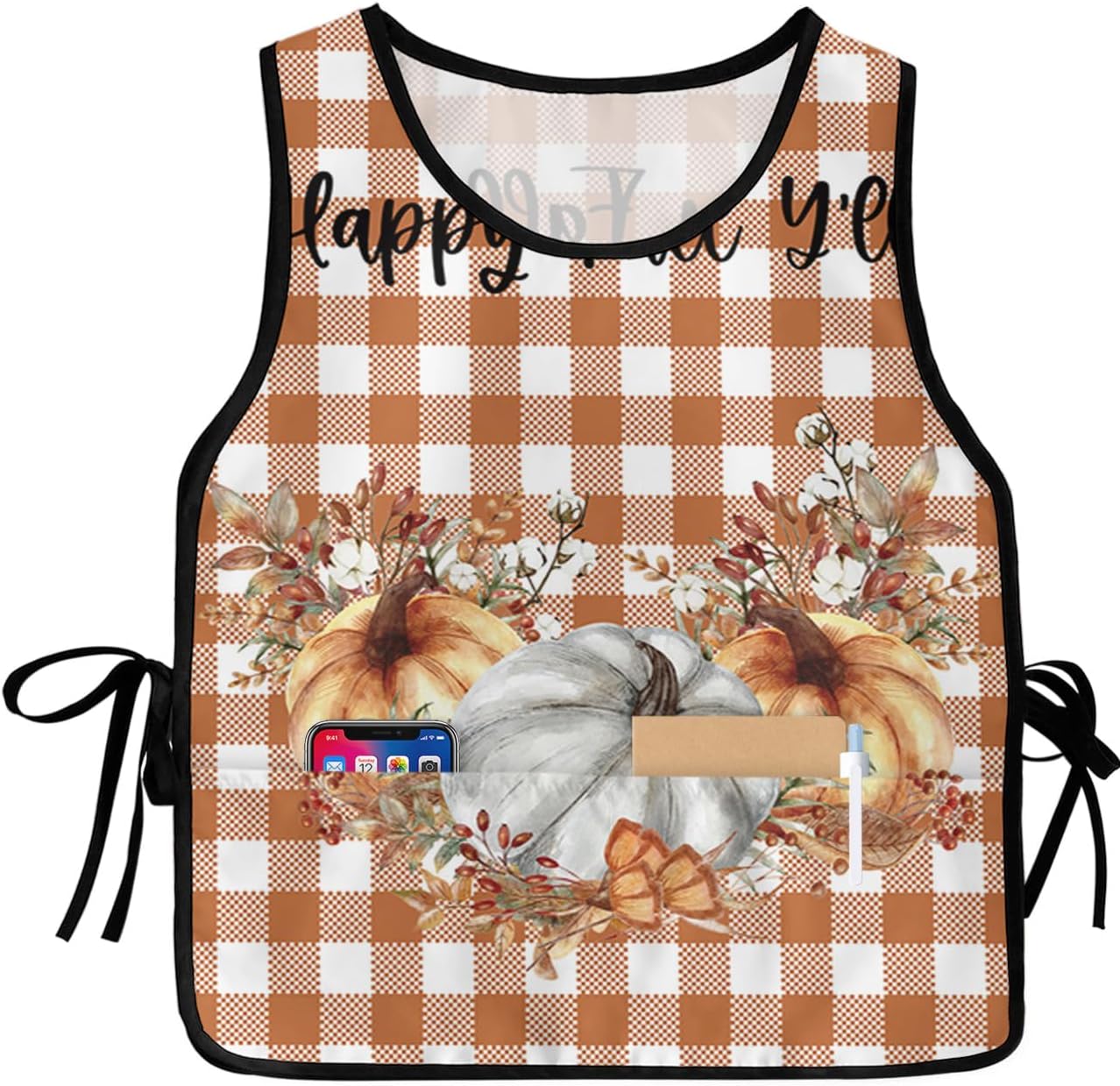 Universal Cobbler Apron with 2 Pockets Unisex Waterproof Chef Aprons Adjustable Washable Bib Apron