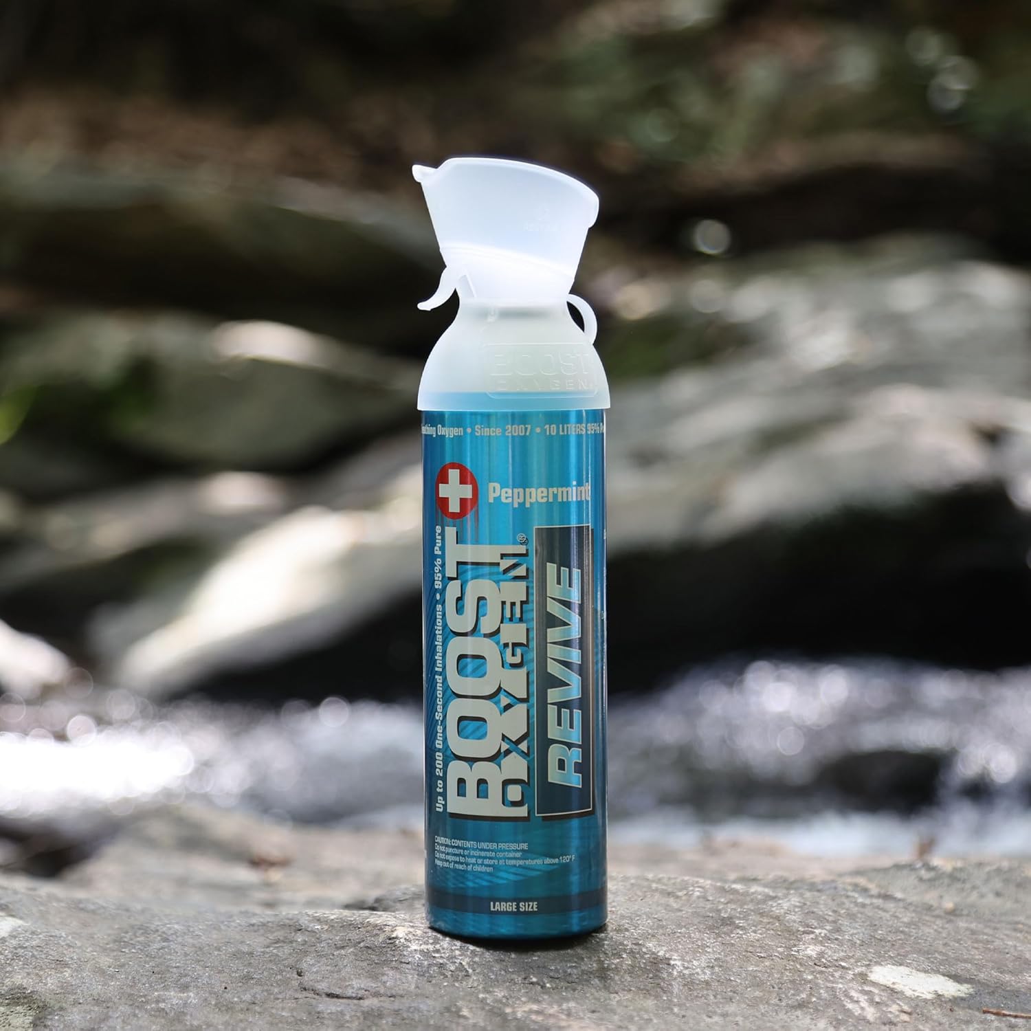 Boost Oxygen Recipiente grande de menta de 10 litros  Soporte respiratorio totalmente natural para recuperación aeróbica, altitud, rendimiento y