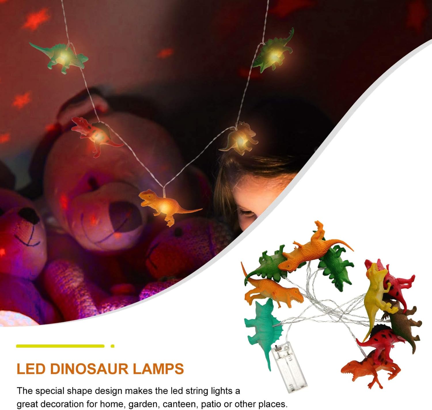 Uonlytech 1 juego de luces de dinosaurio figuras de dinosaurio realistas figuras de dinosaurio iluminadas juguete al aire libre juguete infantil