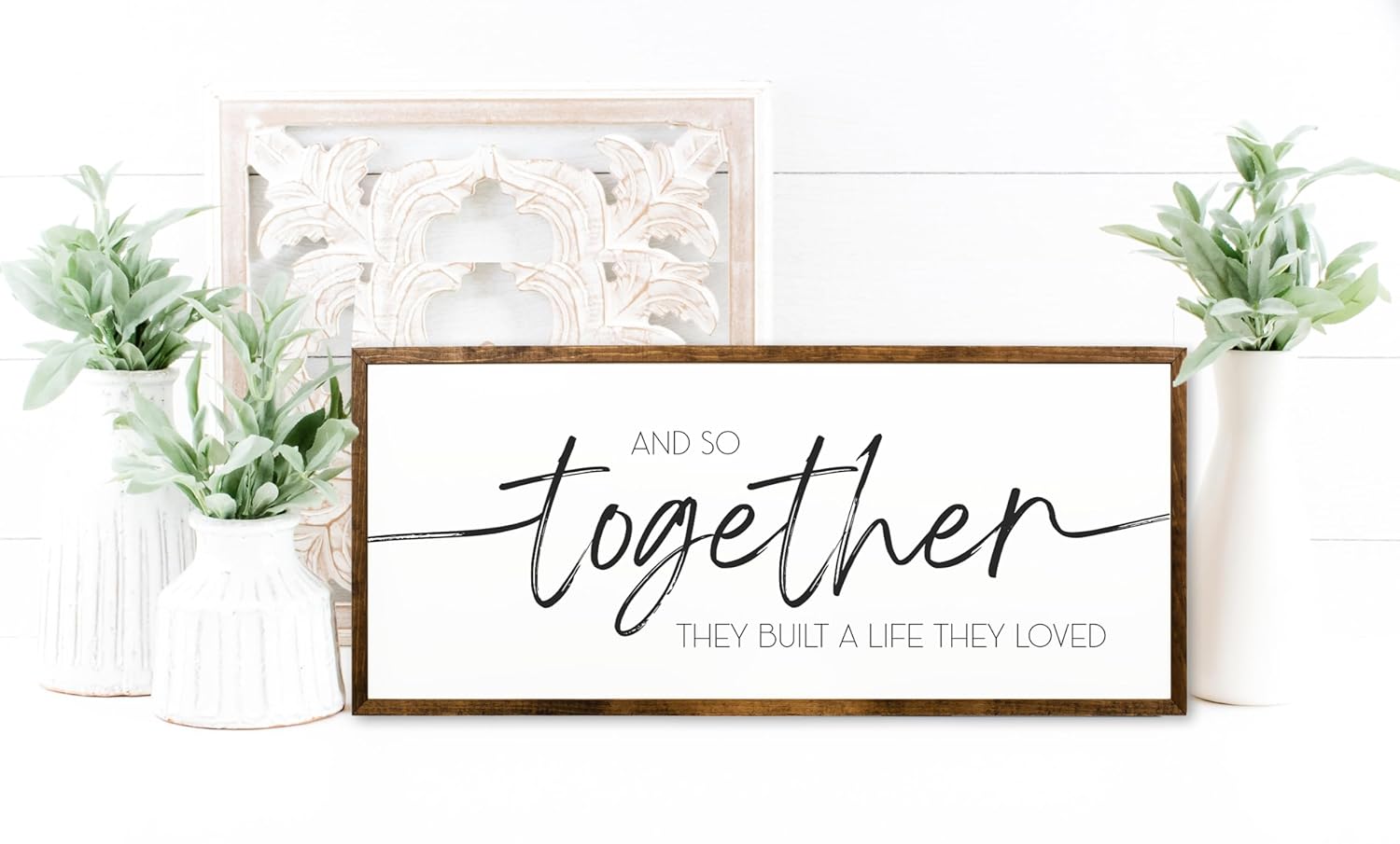 10×20 inches, And So Together They Built a Life They Loved  Above Bed Signs  Signs For Home  Signs For Bedroom  Bedroom Wall Decor  Signs For Above