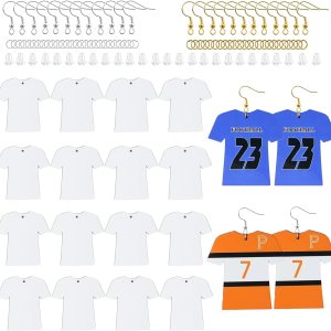 XKCWXY 222 aretes de sublimación de madera MDF sublimación fútbol y baloncesto de doble cara con aretes de sublimación DIY en blanco a granel para XKCWXY 222 aretes de sublimación de madera MDF sublimación fútbol y baloncesto de doble cara con aretes de sublimación DIY en blanco a granel para