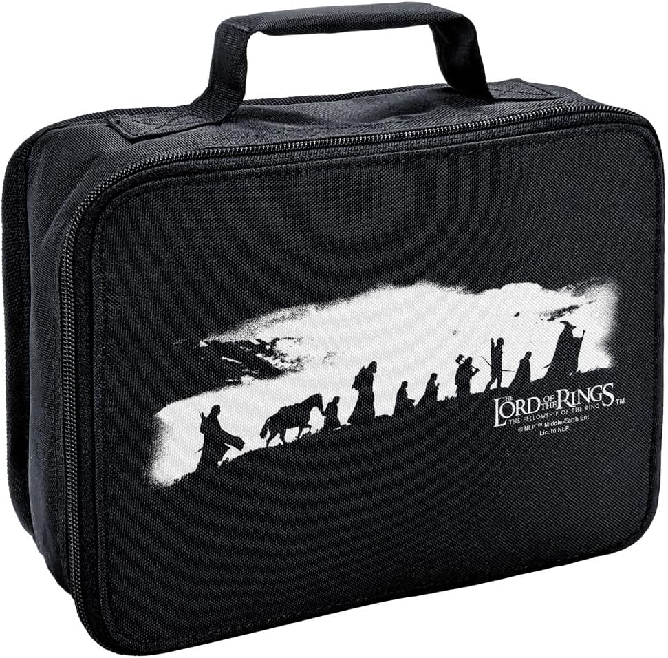 LOGOVISION Lord of The Rings The Fellowship – Lonchera con aislamiento de lados suaves, bolsa de almuerzo reutilizable para trabajo escolar,