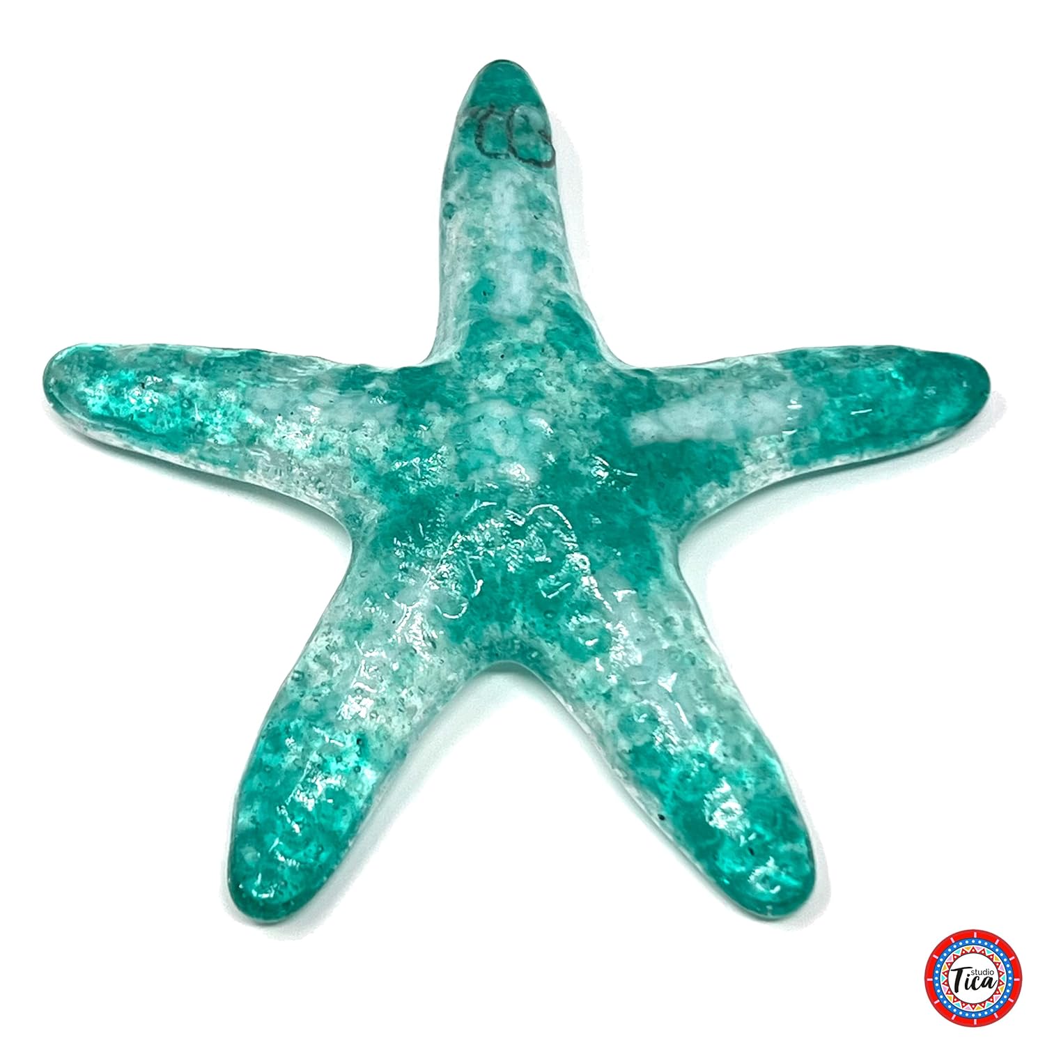Glass Starfish – Emerald Collection – Handmade Sea Ornament and Paperweight – Beach – Nautical – Unique gift – 2024 Edition