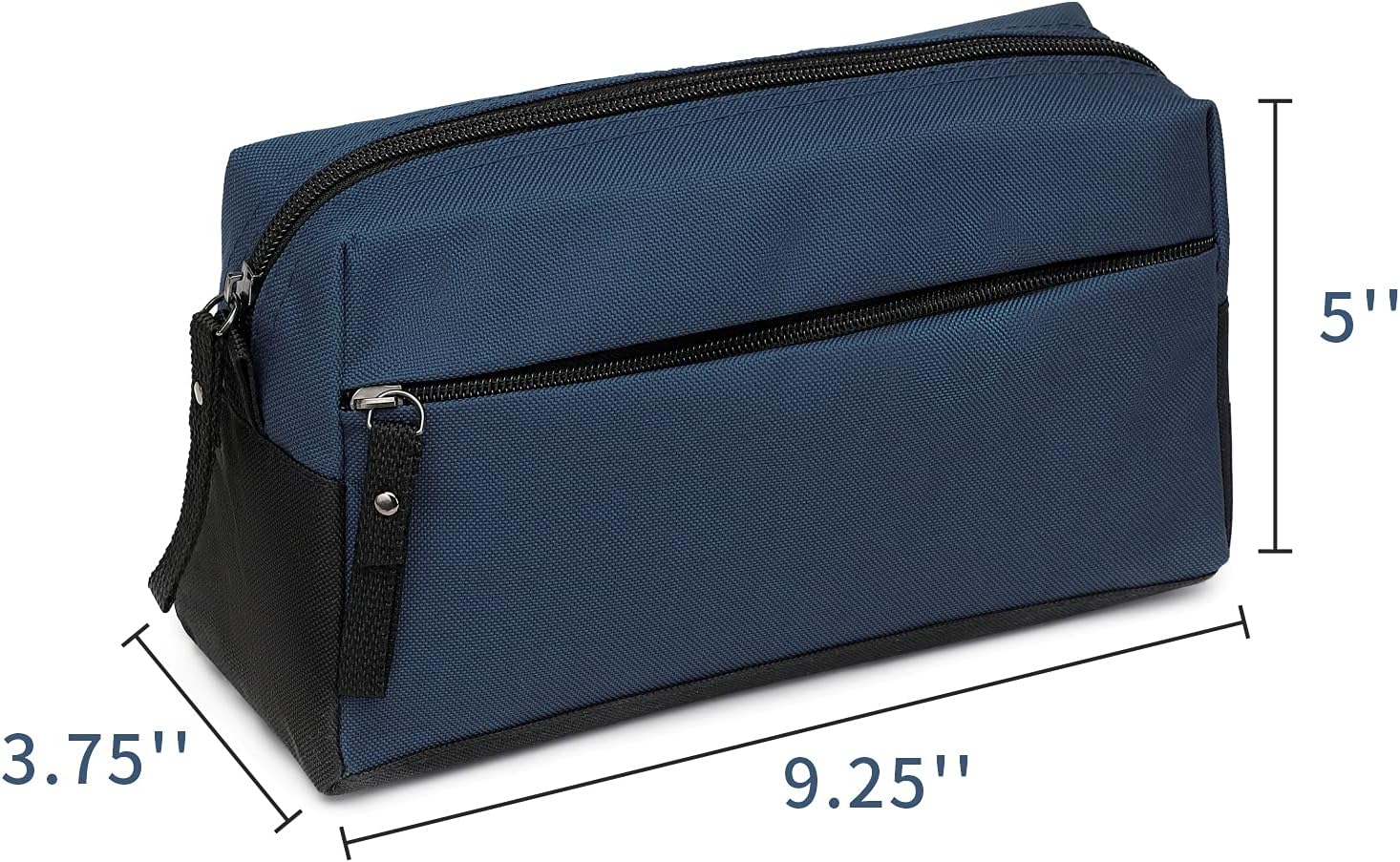 BuyAgain Neceser de aseo personal, neceser de viaje, bolsa de baño, impermeable, kit de maquillaje cosmético para hombres o mujeres, Azul mezclilla,