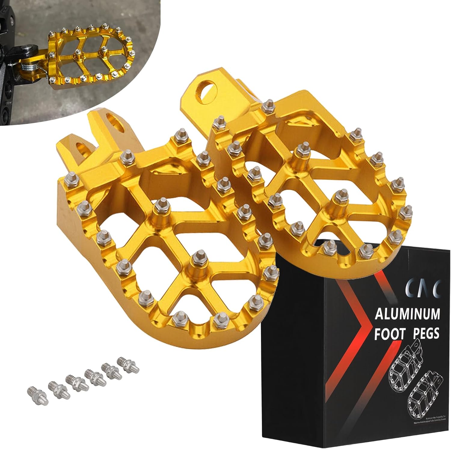 JFG RACING Estriberas para bicicleta de cross, estriberas para pedales de bicicleta de suciedad, pedales CNC para Light BeeSurRonSur Ron SSur Ron