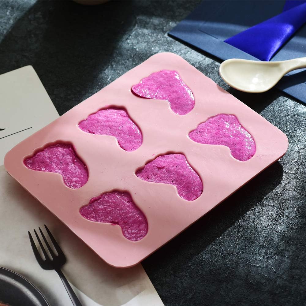 Paquete de 2 moldes de silicona con forma de pie de bebé, 6 cavidades 3D de huellas, moldes de silicona para fondant para pasteles para fiesta de