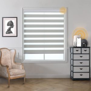 Persianas motorizadas de cebra inteligentes con control remoto, persianas eléctricas para ventanas interiores, filtrado de luz, persianas Persianas motorizadas de cebra inteligentes con control remoto, persianas eléctricas para ventanas interiores, filtrado de luz, persianas