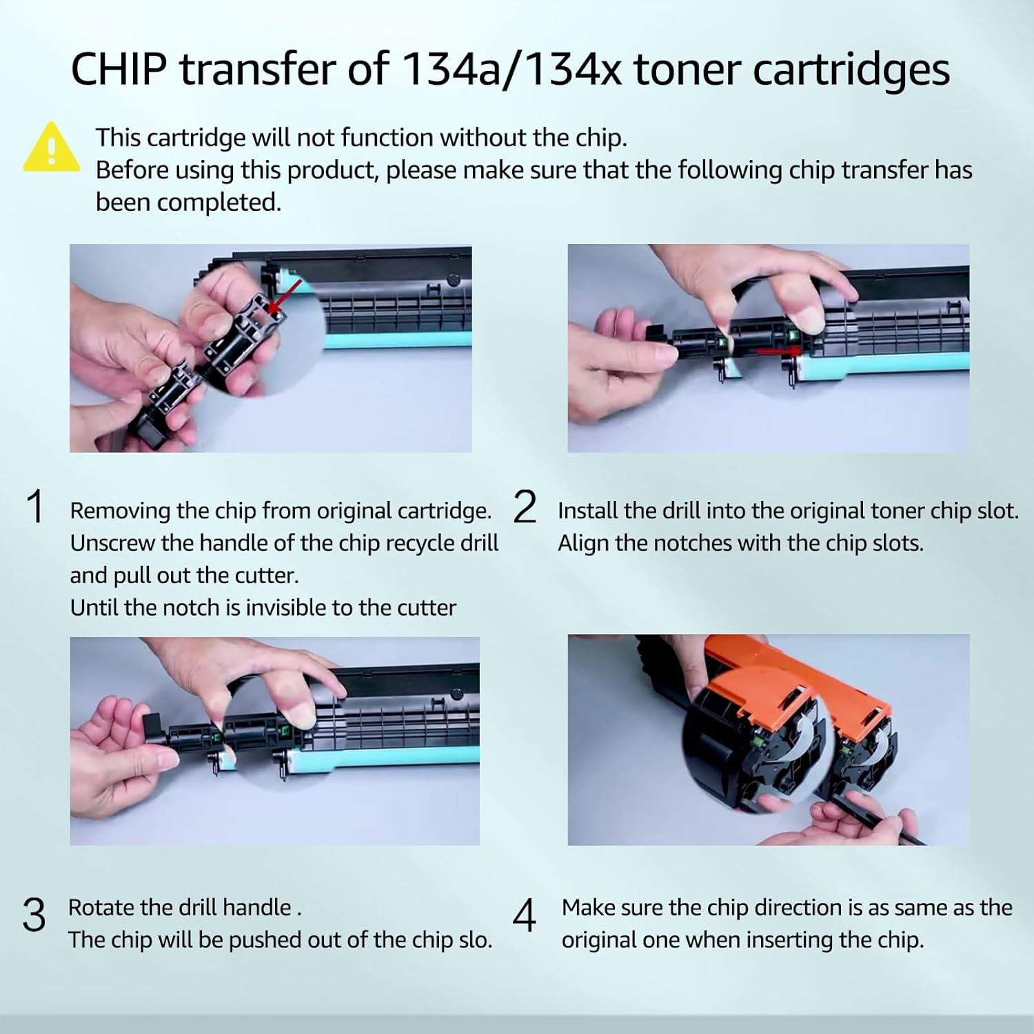 greencycle Repuesto compatible para Hp 134A cartucho de tóner negro instalación manual de chip Laserjet M209dw M234dw M234sdn M234sdn M234sdw