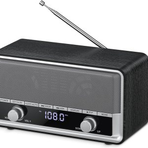Radio AM FM enchufable de pared, radio con Bluetooth para el hogar, mejor radio reloj de recepción con pantalla LCD, reposo40 preajustes retro Radio AM FM enchufable de pared, radio con Bluetooth para el hogar, mejor radio reloj de recepción con pantalla LCD, reposo40 preajustes retro