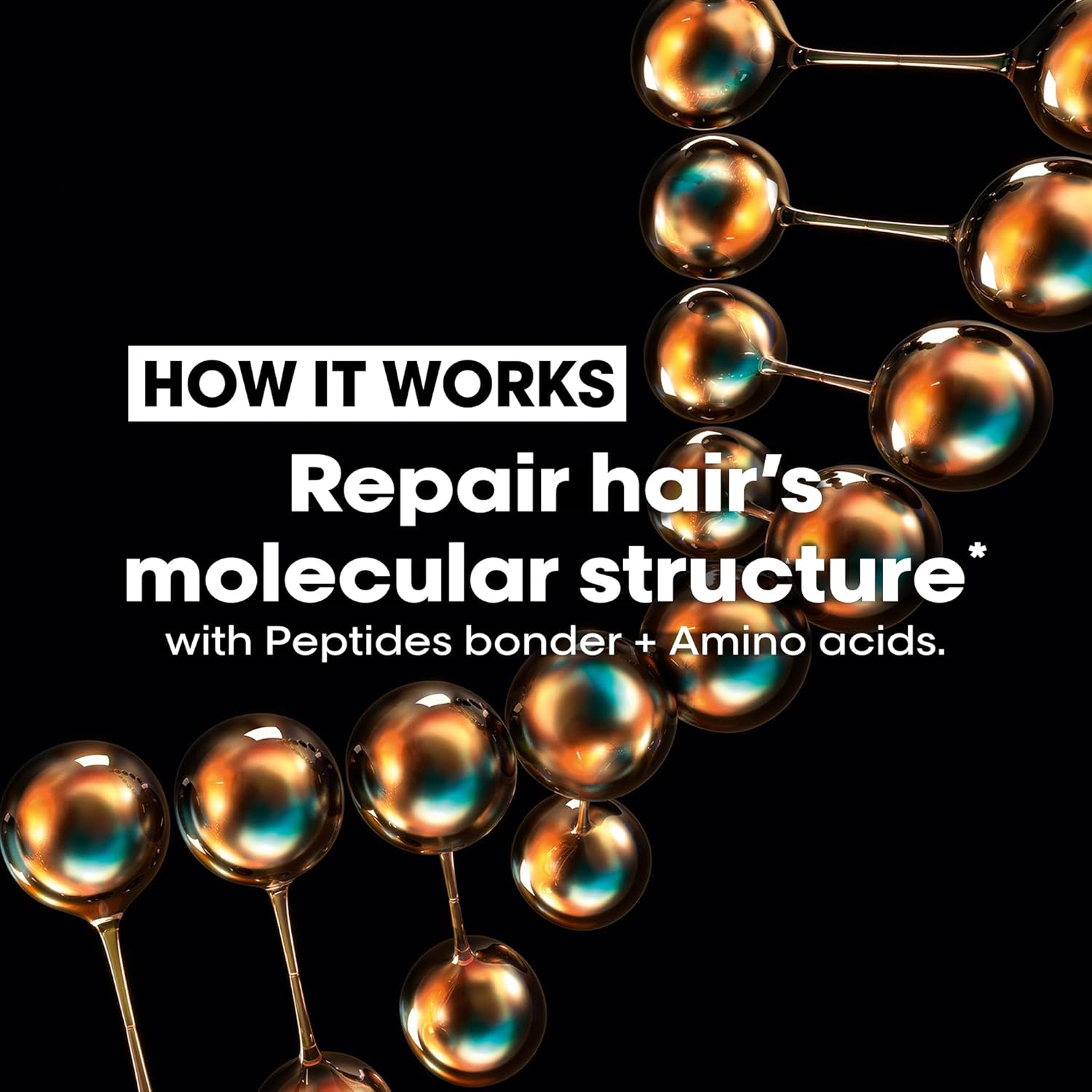 L’Oréal Professionnel Absolut Repair Molecular Shampoo & Serum Set  Peptide Bonder  Para cabello dañado extremadamente seco  Aminoácidos