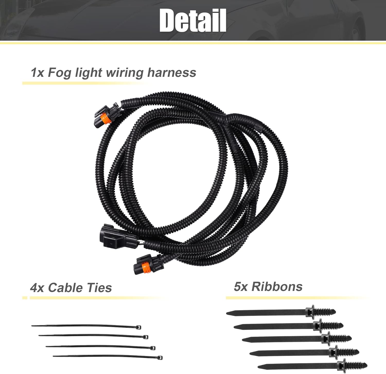 X AUTOHAUX Kit de arnés de cableado de luz antiniebla 56045501AC para Dodge para Ram 1500 2500 3500 4500 5500 camión 2002-2008 lado izquierdo derecho