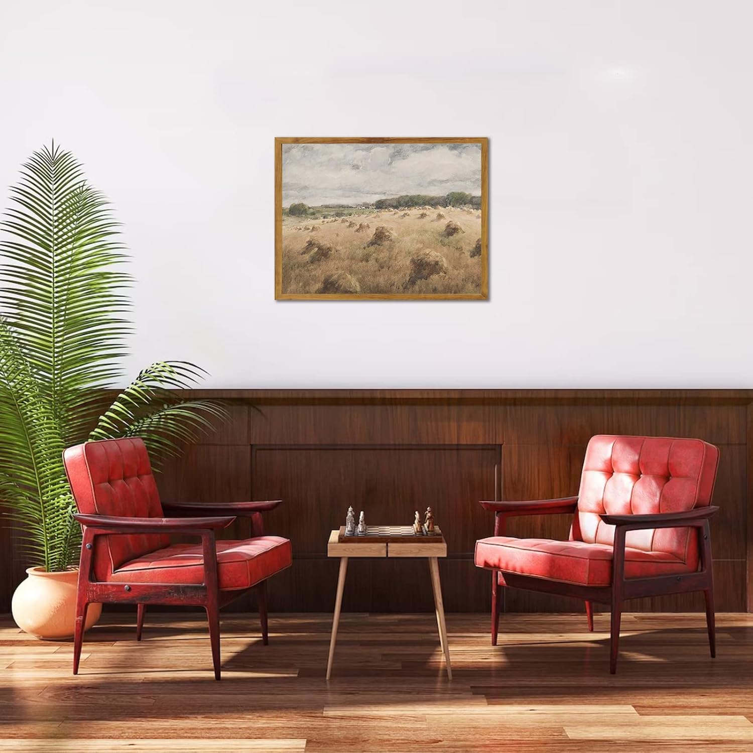 Lienzo decorativo para pared, diseño de paisaje, impresiones para decoración del hogar, pajares de arroz, lienzo, arte de pared, lienzo de campo