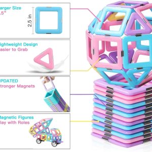 shengqing Bloques de construcción magnéticos, juguetes educativos, juego de azulejos para niños y niñas, juegos de bloques apilables magnéticos para shengqing Bloques de construcción magnéticos, juguetes educativos, juego de azulejos para niños y niñas, juegos de bloques apilables magnéticos para