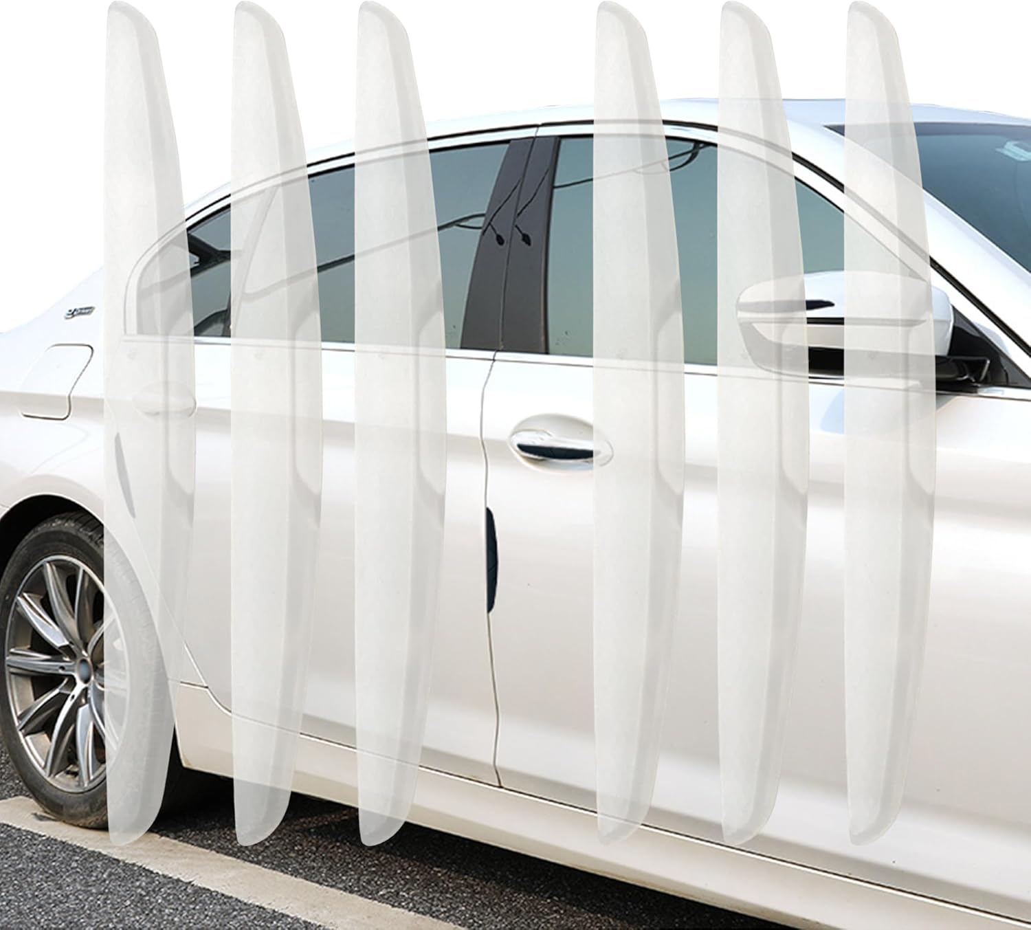 Hosawtek Protectores de borde de puerta de automóvil, protector antiarañazos, producto de la serie, adecuado para todos los vehículos (protección de