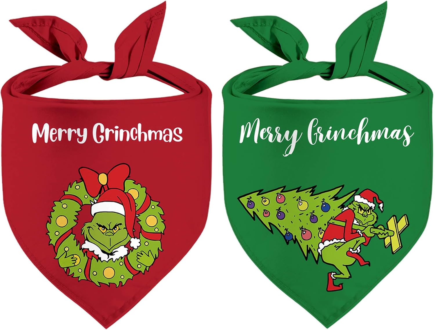 Bandana de Navidad para perro, paquete de 2 unidades, ajustable, para fiestas, cumpleaños, mascotas, bandana triangular, baberos, juego de bufanda