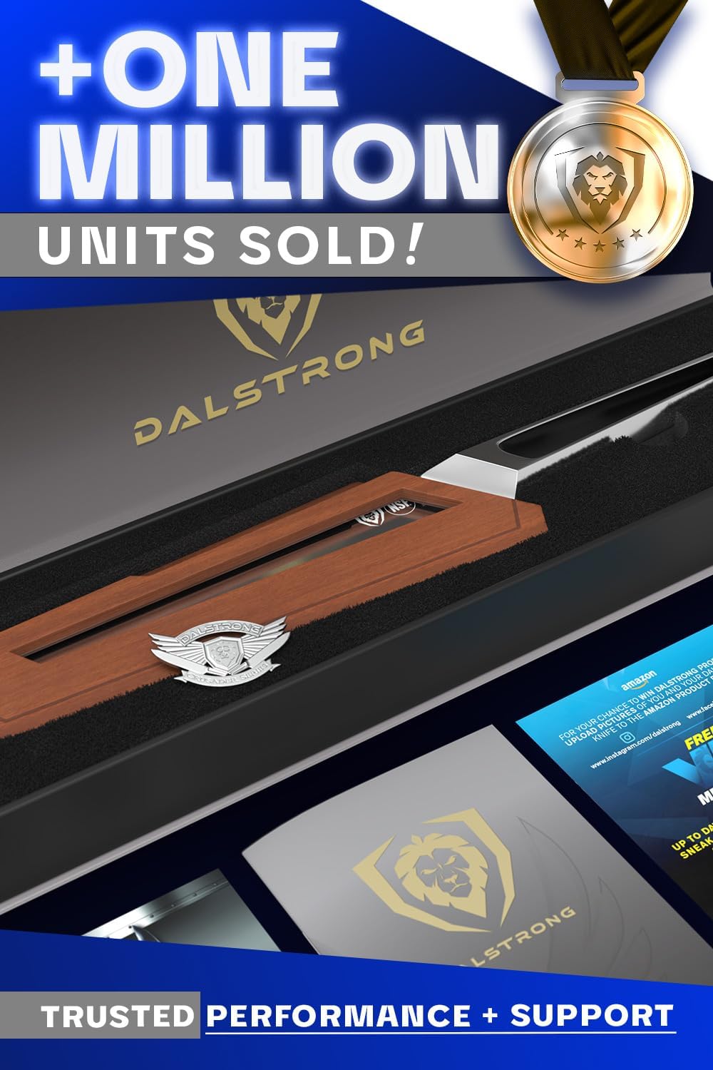 DALSTRONG Crusader Series – Acero inoxidable alemán de alto carbono forjado con funda magnética, Certificado NSF, Acero inoxidable forjado