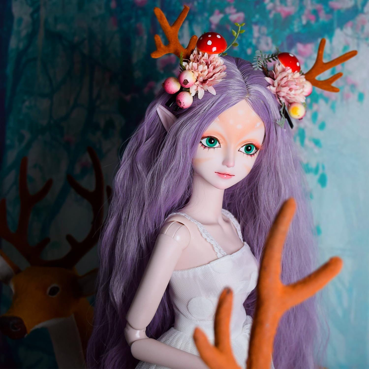 Proudoll Muñeca BJD de 13 de 23.6 in, 24 pulgadas, juguete de alce articulado con bola, muñecas SD, figuras de acción de hada de alce con orejas de