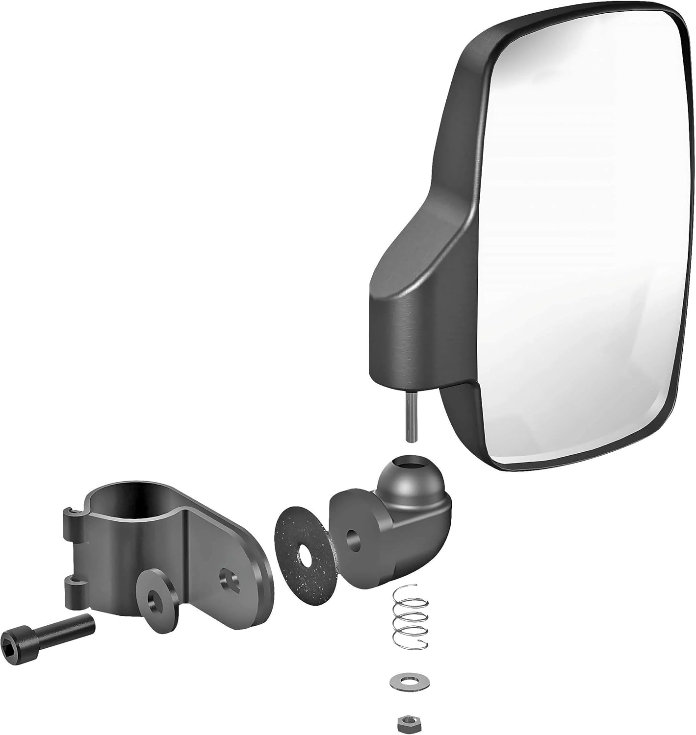 Seizmik Espejos laterales plegables UTV para modelos UTV de tubo redondo de 2 pulgadas  Juego de 2  Compatible con modelos seleccionados Yamaha, Can