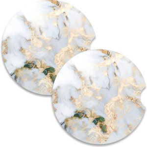 Nipichsha Posavasos de automóvil para portavasos de automóvil, paquete de 2 posavasos de cerámica absorbente para bebidas, lindos accesorios de Nipichsha Posavasos de automóvil para portavasos de automóvil, paquete de 2 posavasos de cerámica absorbente para bebidas, lindos accesorios de