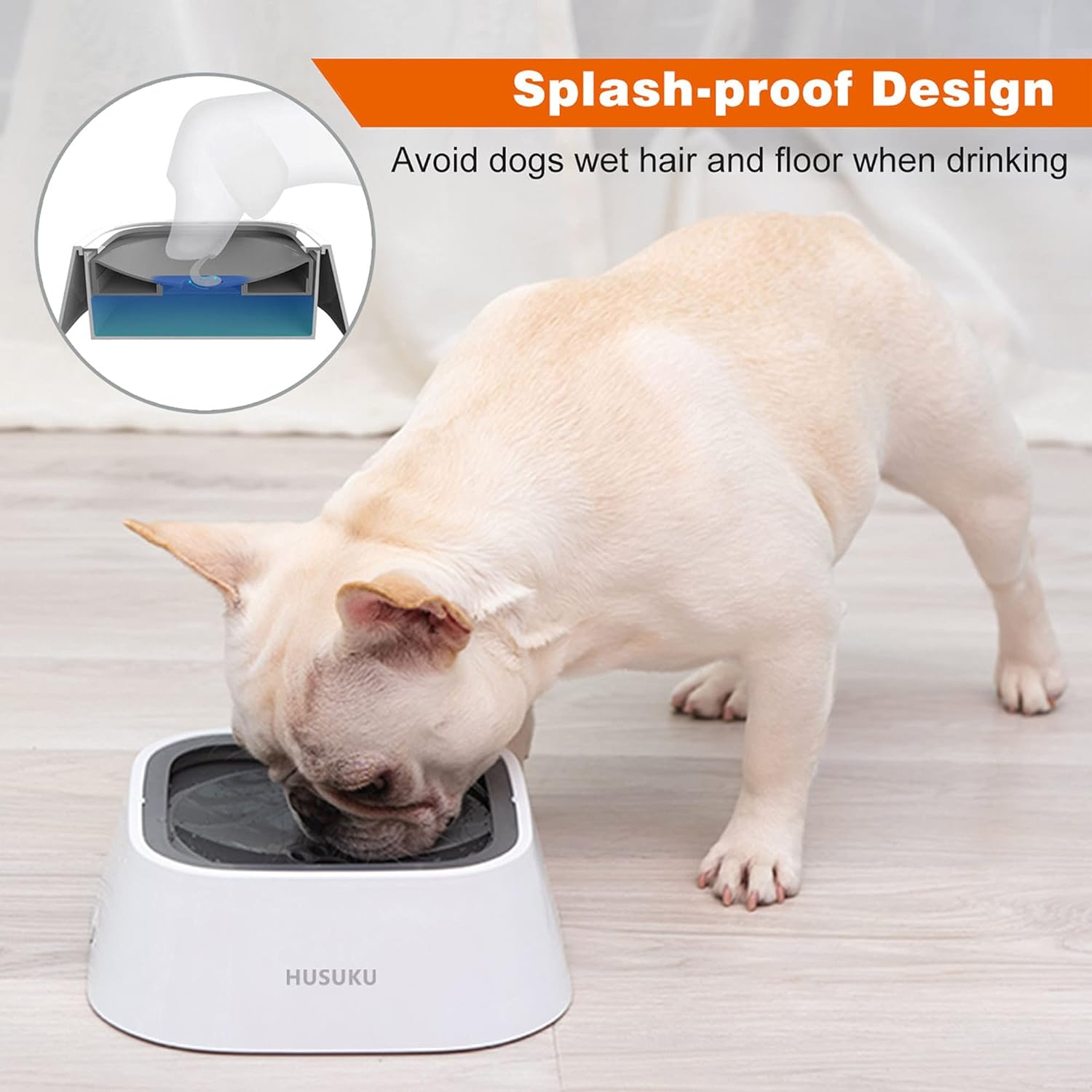 Cuenco para perros Tazón de agua para perros Tazón de agua para mascotas Alimentador de agua lento Tazón para perros Dispensador de agua