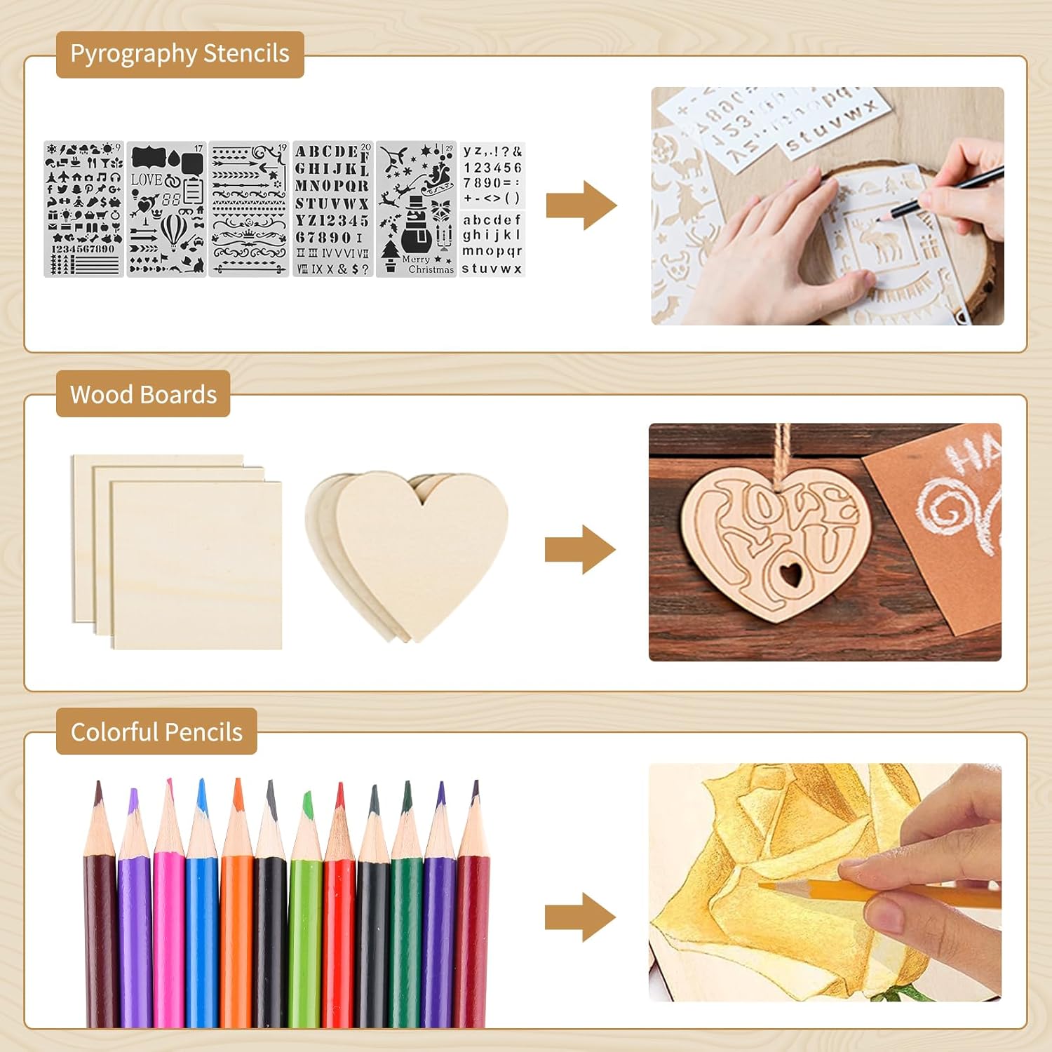 Wood Burning Kit for Adults Wood Burner with Adjustable Temperature – Professional Wood Burning Tool for Beginners Kids Soldering Embossing Carving