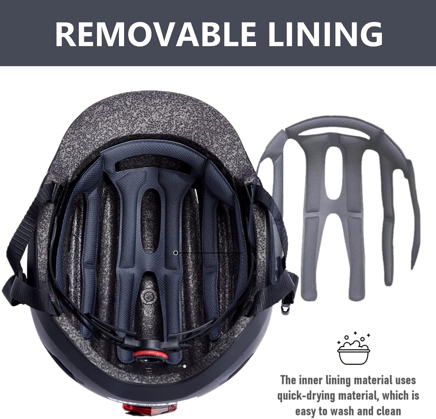 Casco de bicicleta para adultos para hombres y mujeres, casco de bicicleta de carretera de montaña con luz trasera recargable por USB