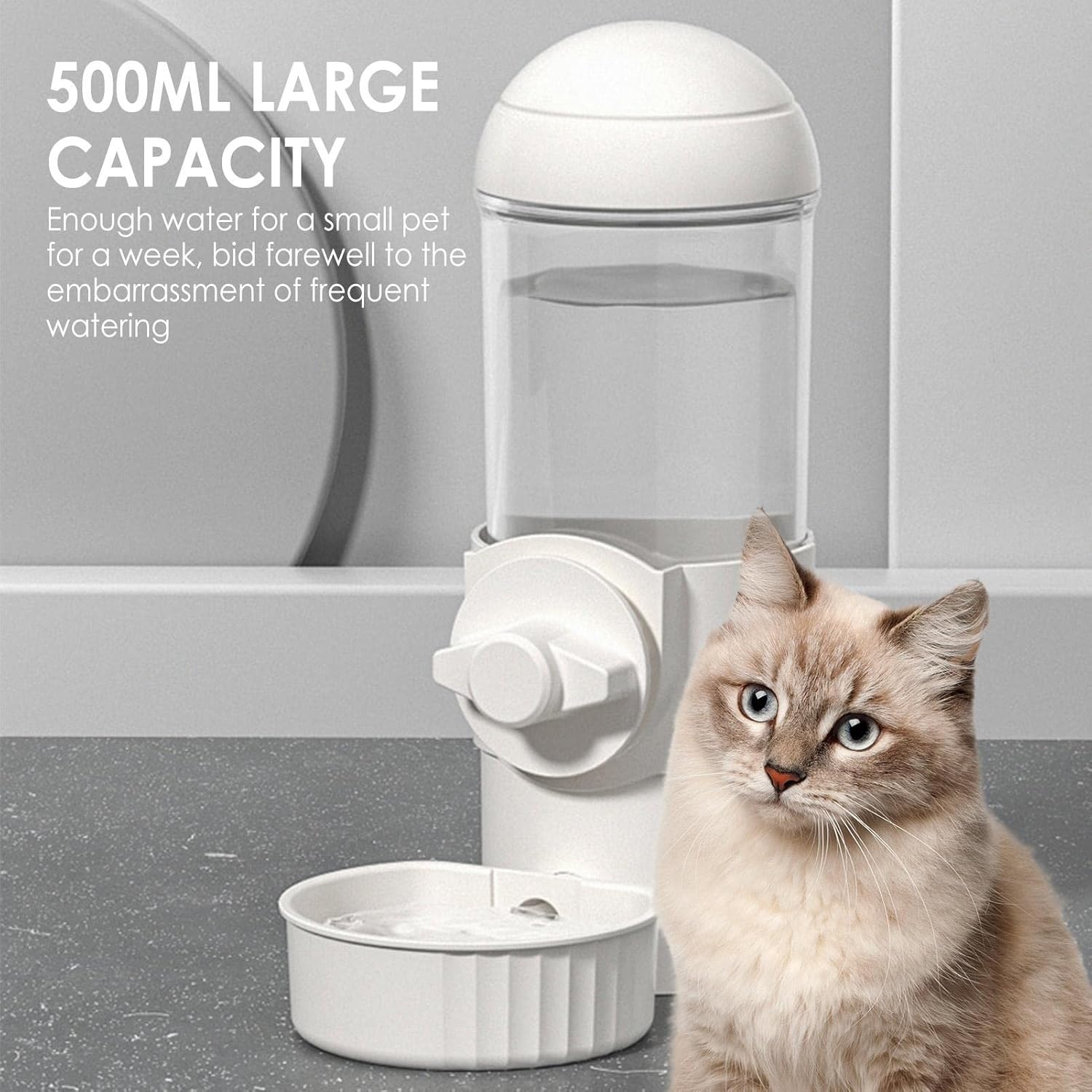 Comedero automático para mascotas, dispensador automático de agua para gatos, dispensador de alimentos para mascotas para perros pequeños y