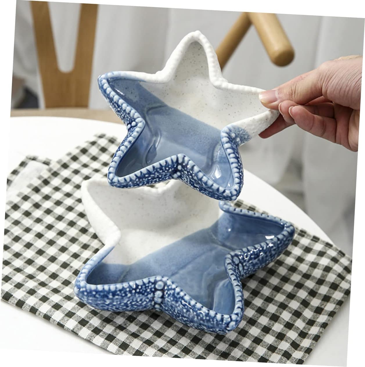 Bandeja de almacenamiento de estrellas de mar, bandejas desechables para alimentos, bandeja para caramelos, bandeja decorativa para aparador, placa