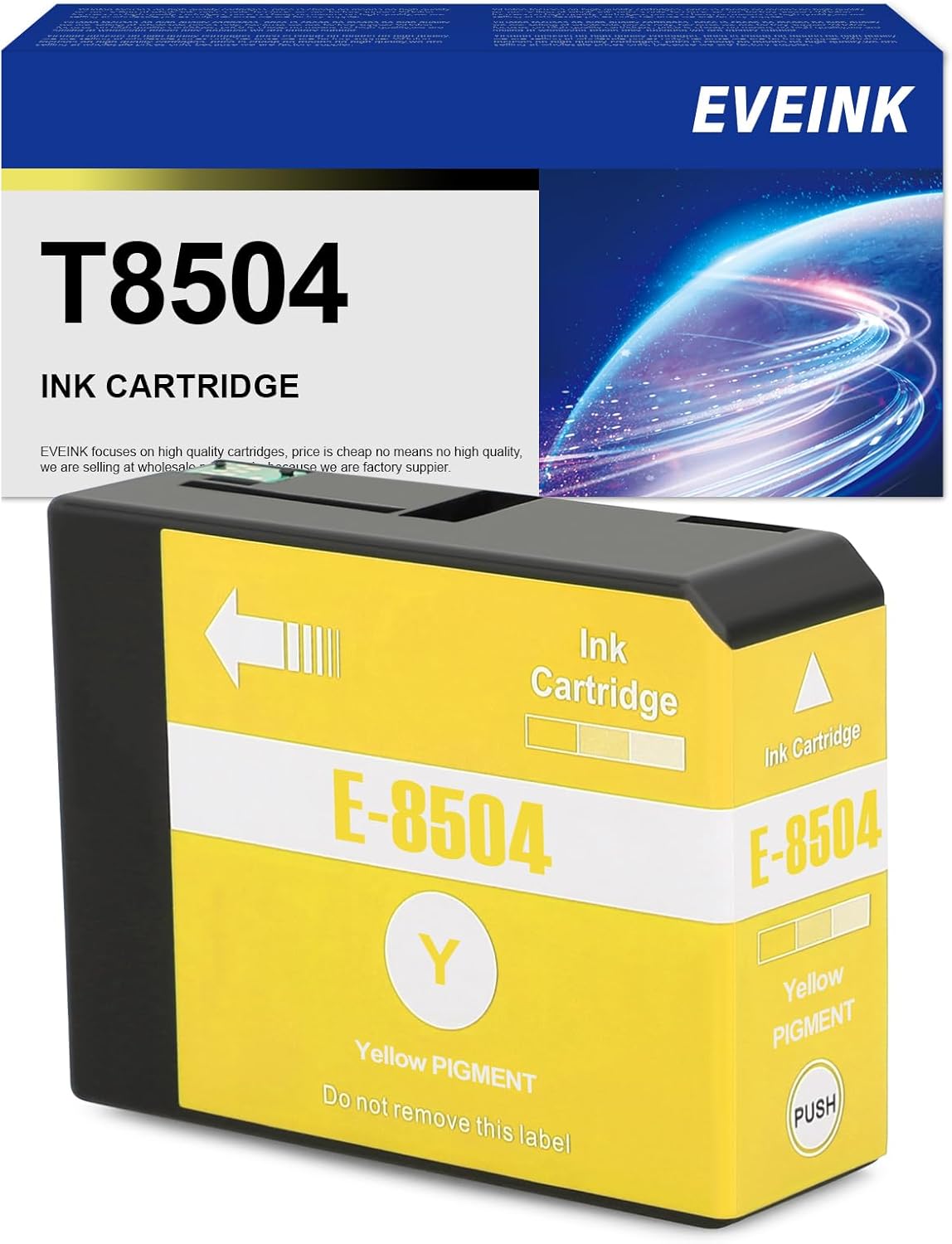EVEINK T850 Cartucho de tinta remanufacturado T8504 Cartucho de tinta amarillo de repuesto para impresora EPS0N Surecolor P800 (paquete de 1,