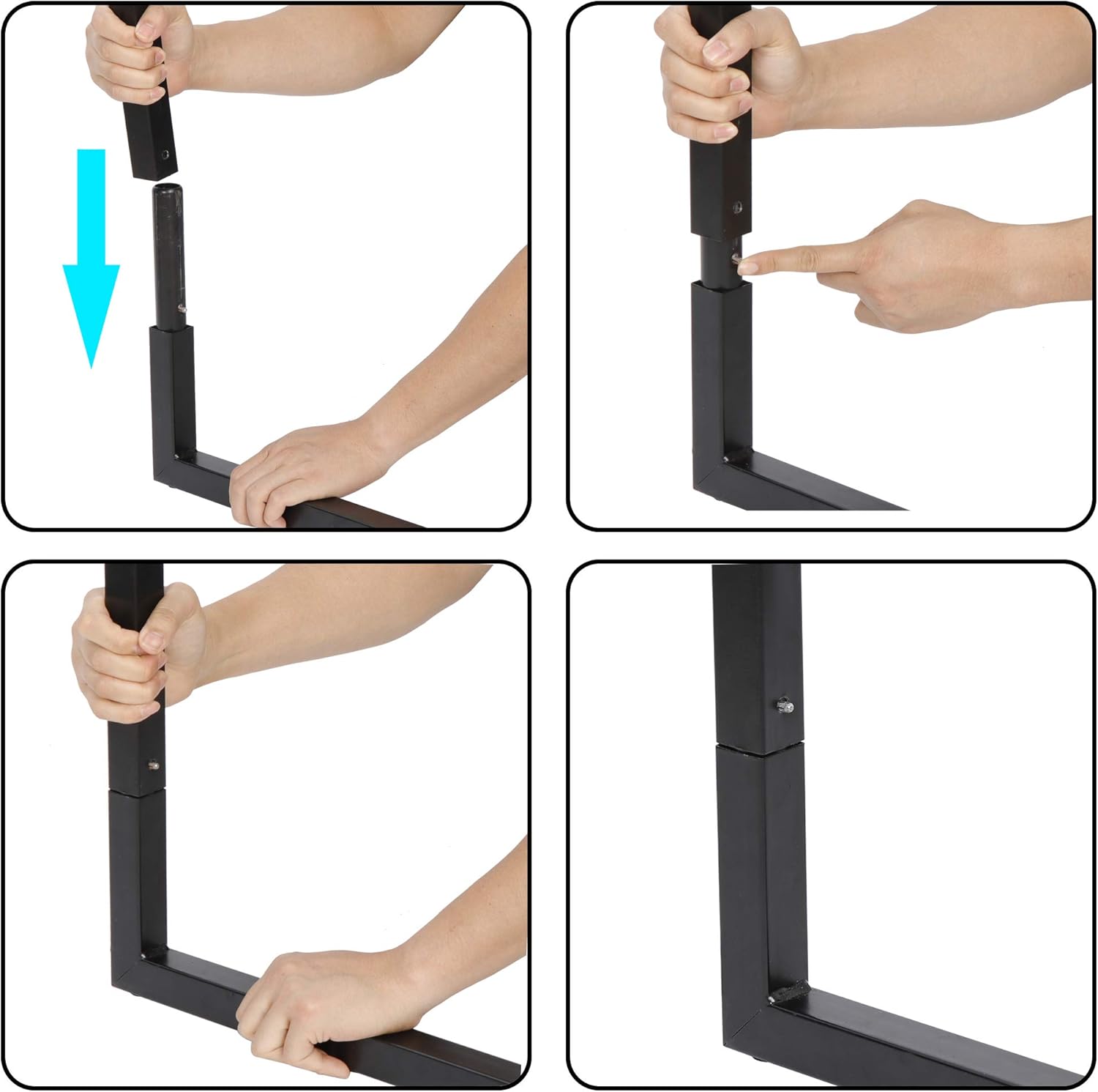 SUPER DEAL Escritorio para computadora de 55 pulgadas, moderno y resistente, escritorio de oficina para computadora portátil, mesa de escritura