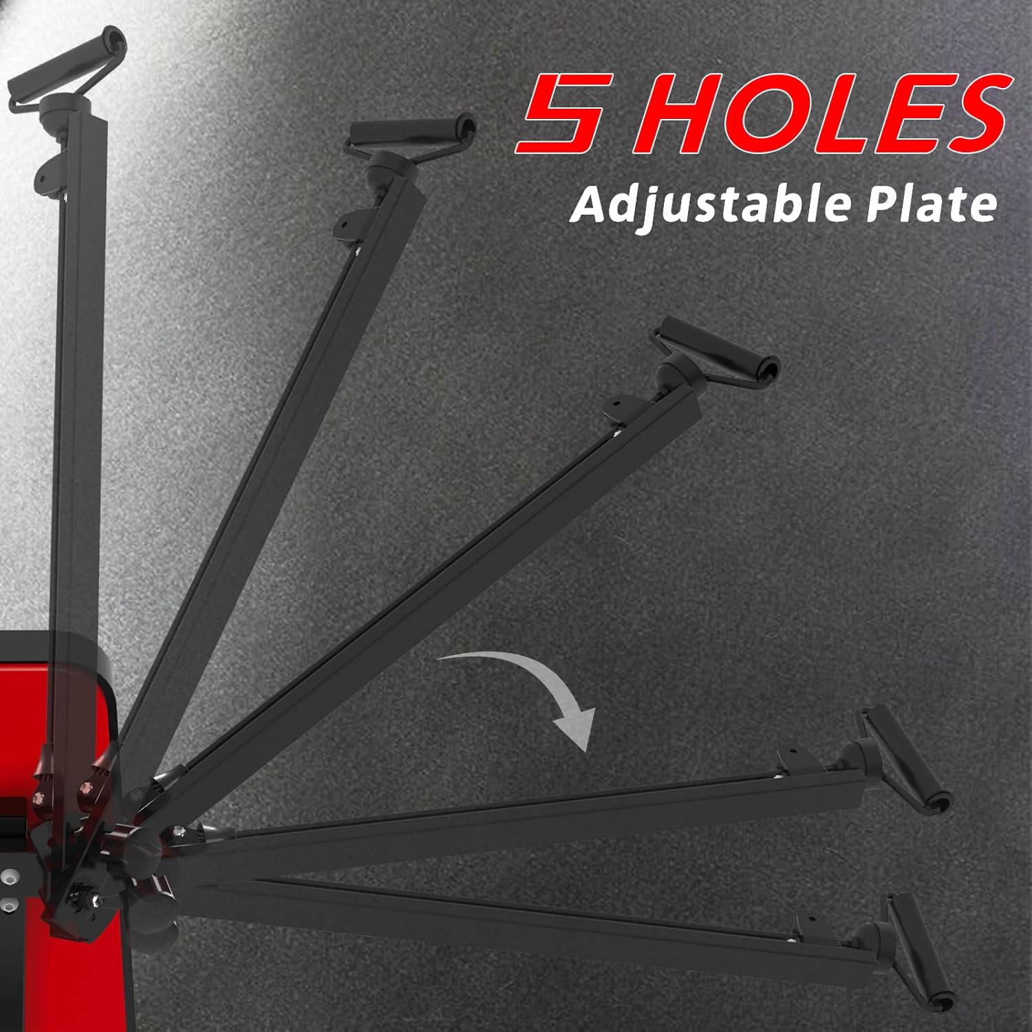 Banco de pesas ajustable con alas de entrenamiento de fuerza para entrenamiento de cuerpo completo, inclinación plegable para gimnasio en casa,