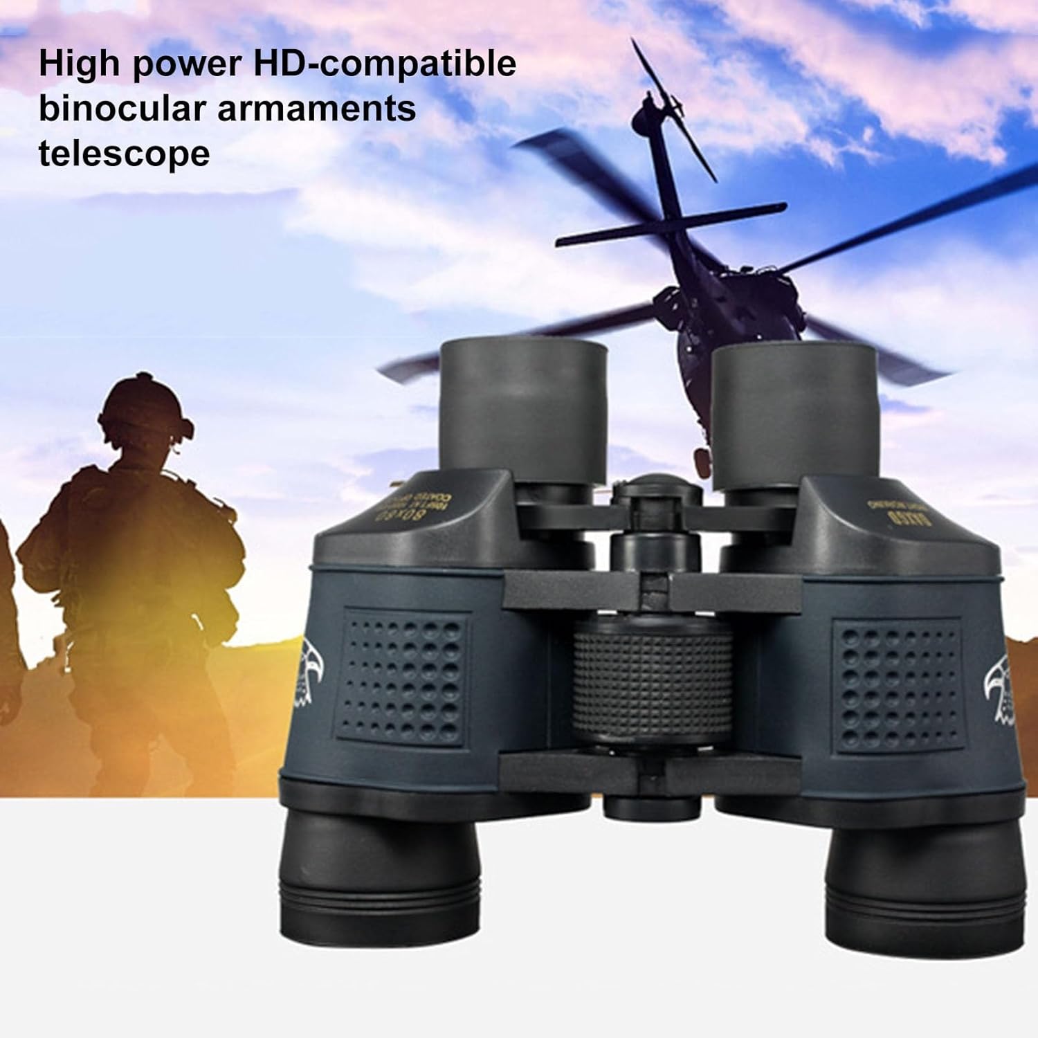 Binoculares de alta potencia compatibles con HD, telescopio de caza al aire libre con coordenadas vista diurnanocturna, prismáticos al aire libre