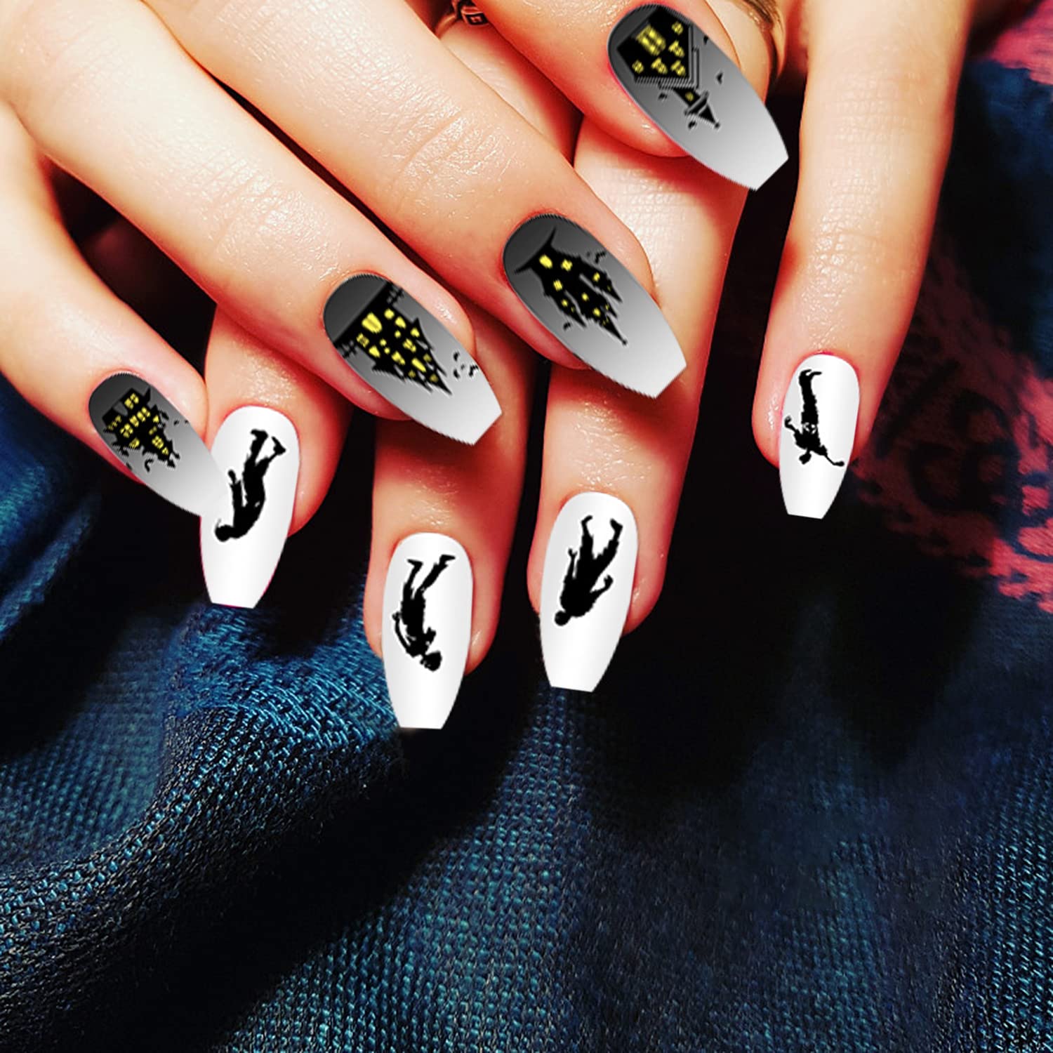 Juego de 4 placas de estampado de uñas de Halloween, plantillas de sellos de arte de uñas de calavera cruzada, kit de plantillas de sellos de