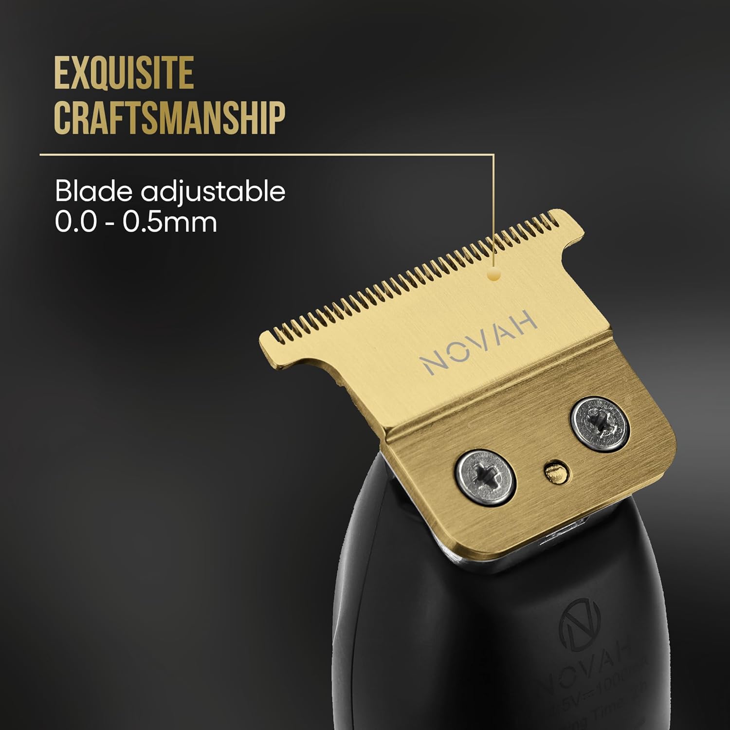 NOVAH – Cuchilla de repuesto para recortadora de pelo dorada para serie Pro y Barber (dorado)