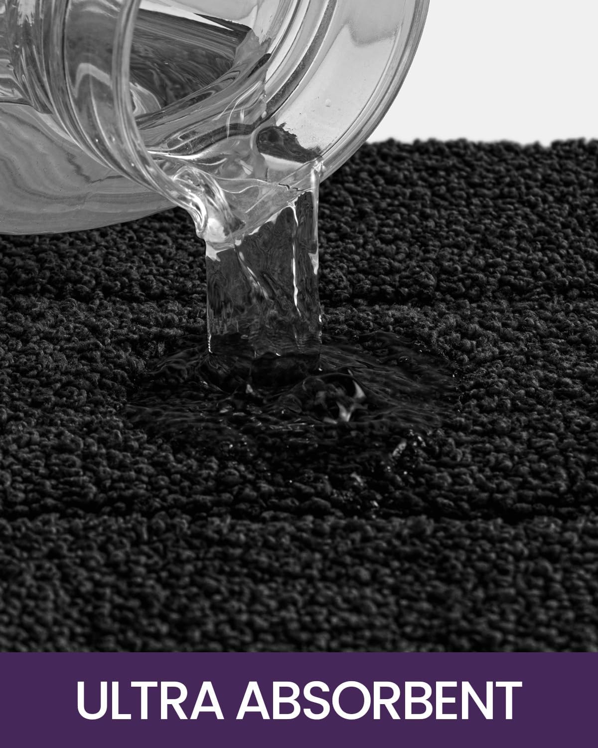 DEXI Alfombra de baño, extra suave, absorbente, de alta calidad, antideslizante, cómoda, alfombra para bañera, ducha, baño, lavable a máquina, 20 x
